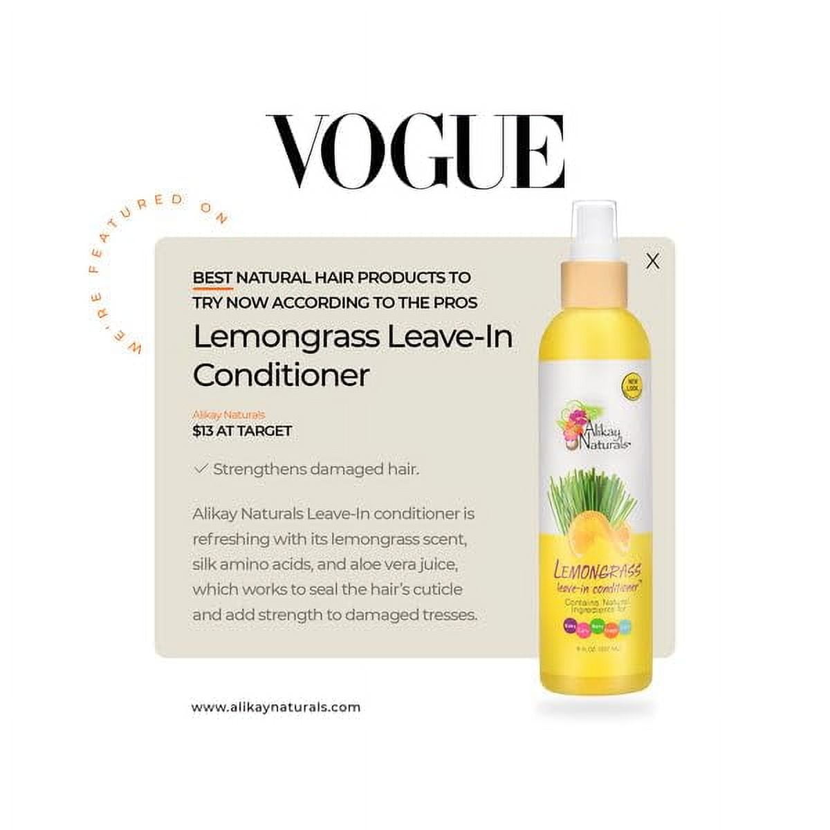 Alikay Naturals Lemongrass Leave In Conditioner Lemongrass Oil 16 Ounce