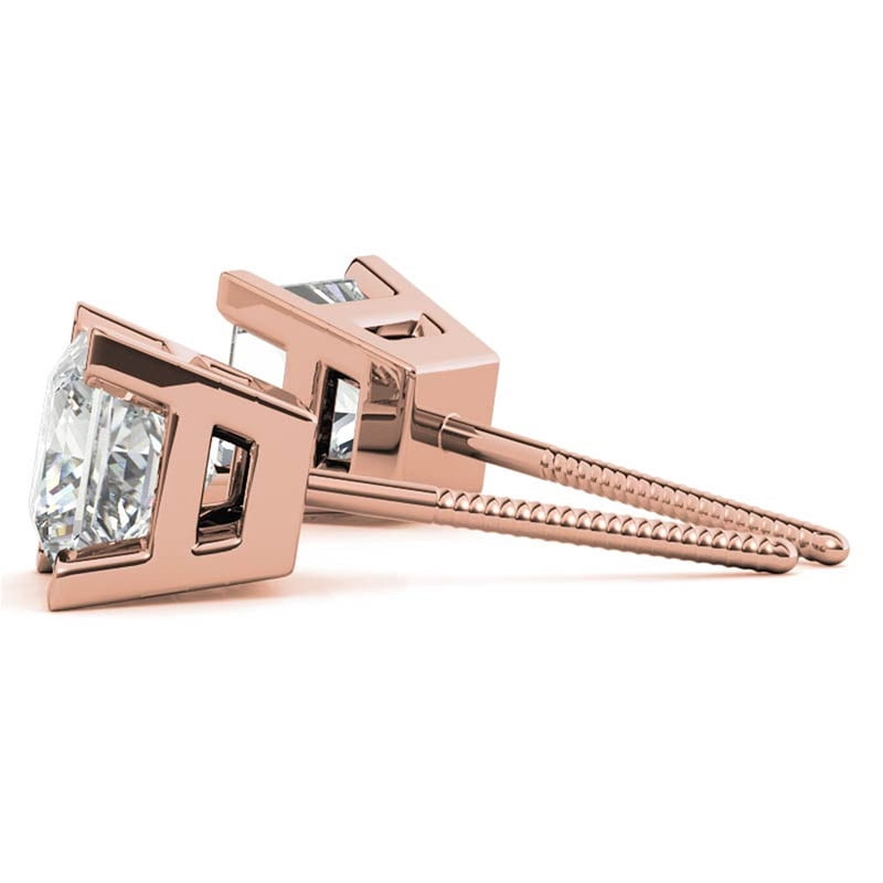 Round Moissanite Studs | Sterling Silver | Daily Wear Studs for Women