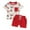 White, variant on Coerni 2Pcs Fourth of July Summer Outfit for Boys Toddler Short Sleeve Cute Flag Prints T Shirt Tops with Electric Shorts
