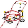 thumbnail image 4 of Quercetti Roller Coaster mini rail Set -150pc, 8 meters, Kids ages 6-12, Building Blocks for Marbles Game Maze Tracks , Red, 4 of 7