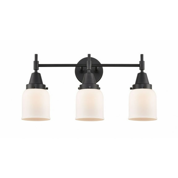 447-3W-BK-G51-Innovations Lighting-Caden - 3 Light Bath Vanity-11 Inches Tall and 23 Inches Wide-Matte Black Finish-Matte White Glass Color