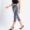 thumbnail image 2 of Jxximdong Leggings for Women Waist Elastic Capris Jeans Leggings High Leggings Women's Imitation Pants Gray XXL Yoga Pants, 2 of 7