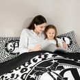 thumbnail image 4 of Feelyou Bowknot Letter A Twin Bedding Sets 7-Piece for Child, Leopard Cheetah Print Bedding Comforter Set, Modern Fashion Style Reversible Sheet Sets, Microfiber Bedroom Decor, 4 of 8