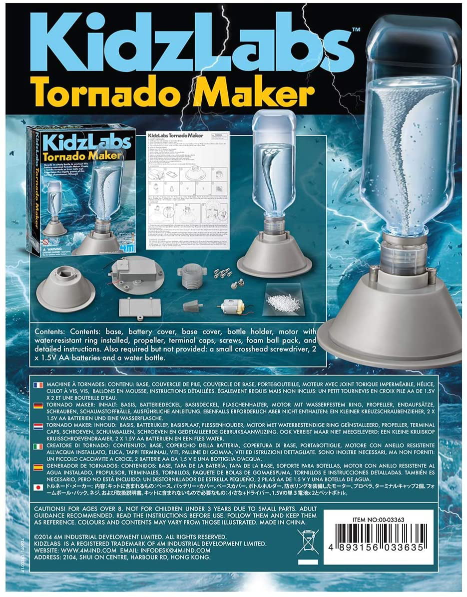 Tornado Maker Science Kit Weather Cyclone Typhoon Hurricane Weather Educational 