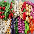 thumbnail image 2 of Guirnalda de verduras artificiales con forma de guirnalda de verduras simuladas, verduras decorativas realistas., 2 of 8