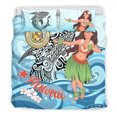 thumbnail image 3 of Juego de cama Hawai - Polinesia Niñas con tiburón, 3 of 4