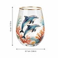 thumbnail image 3 of Artisanal Blue Ringed Octopus Glassware Handcrafted Stemless Wine Glass with 3D Tentacles, Marine Animal Bar Glass for Coastal Home Decor, One Size, 3 of 8