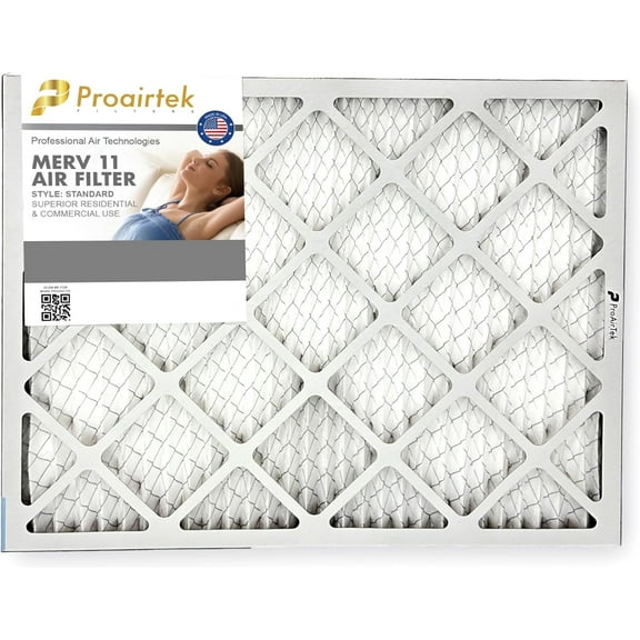 Proairtek AF20251M11SWH Model 20x25x1 Air Filter, MERV 11; Ideal for Anyone Wanting Clean, Crisp Air in Their Home
