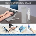 thumbnail image 3 of Mistaha Laptop Stand Adjustable Portable Computer Riser Tablet Elevator for Desk Cooling Aluminum Ventilated Notebook Holder Compatible with 10-17in PC Fully Collapsible, 3 of 8