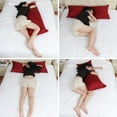 thumbnail image 6 of Unique Bargains Egyptian Cotton Zipper Long Body Pillow Cover Dark Red 20" x 60", 6 of 8