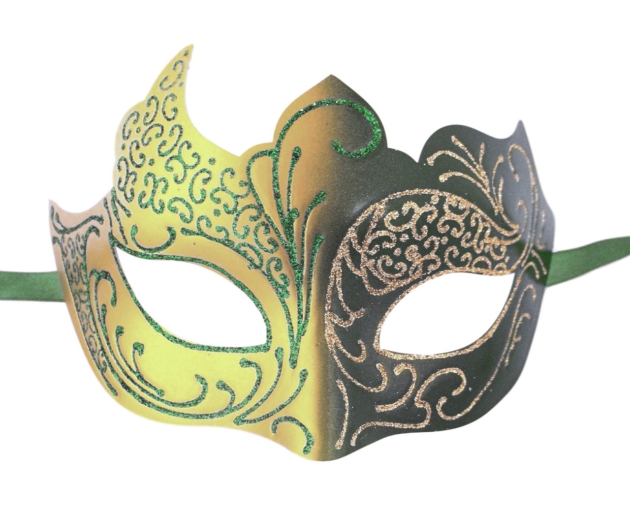 Green Gold Mask Masquerade Mardi Gras