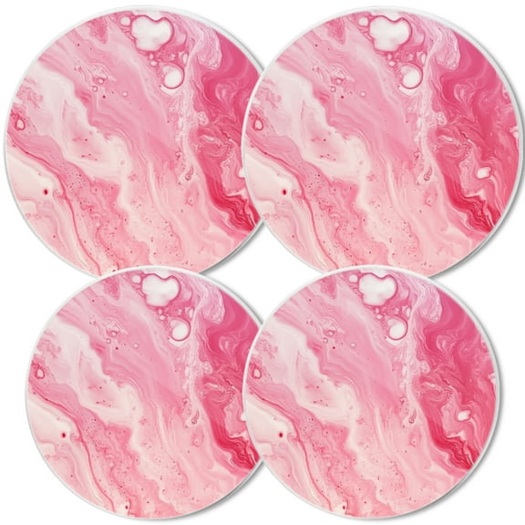 Gas Stove Burner Cover,White Electric Stove Top Protector,Easy to Clean,Fluid Art In Shades Of Pink And White