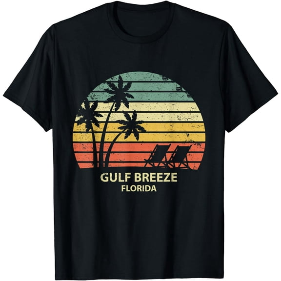 Vintage Florida Gulf Breeze Beach T Shirt Cool Retro Tee T-Shirt