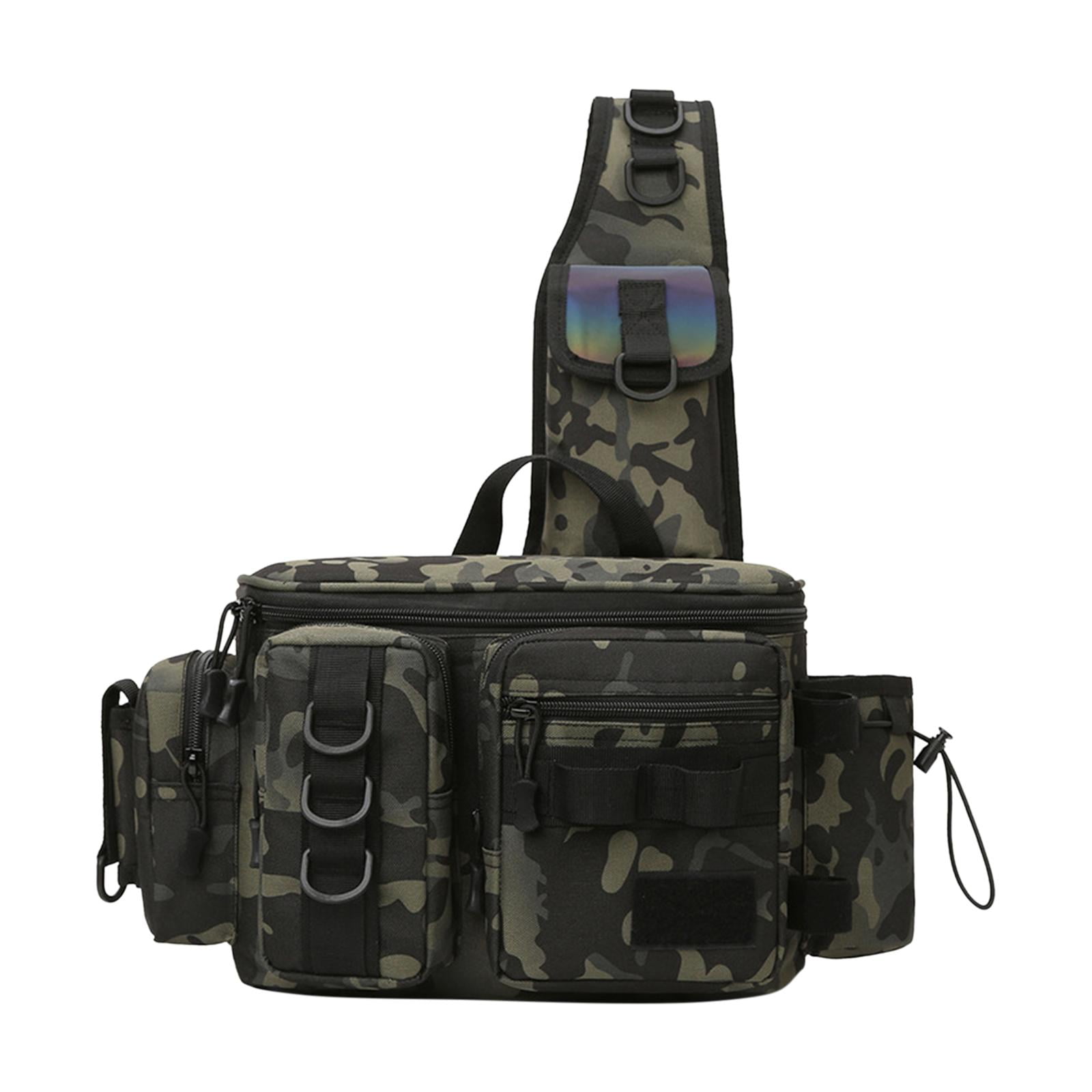 Fishing Tackle Bag Rod Holder Utility Bag Chest Pack for Men Women