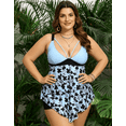 thumbnail image 6 of Plus Size Tankini Swimsuits for Curvy Women Summer Beach Two Piece Bathing Suits Ladies Flowy Tank Top with Boyshorts, 6 of 6