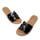 thumbnail image 5 of Sandalias tipo slide para mujer DREAM PAIRS negras talla 9.5 planas, 5 of 8