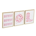 thumbnail image 6 of Mainstays 3 Pc Set Pink Western Theme Wall Art, Howdy, Boot, and Disco Globe, 6 of 18