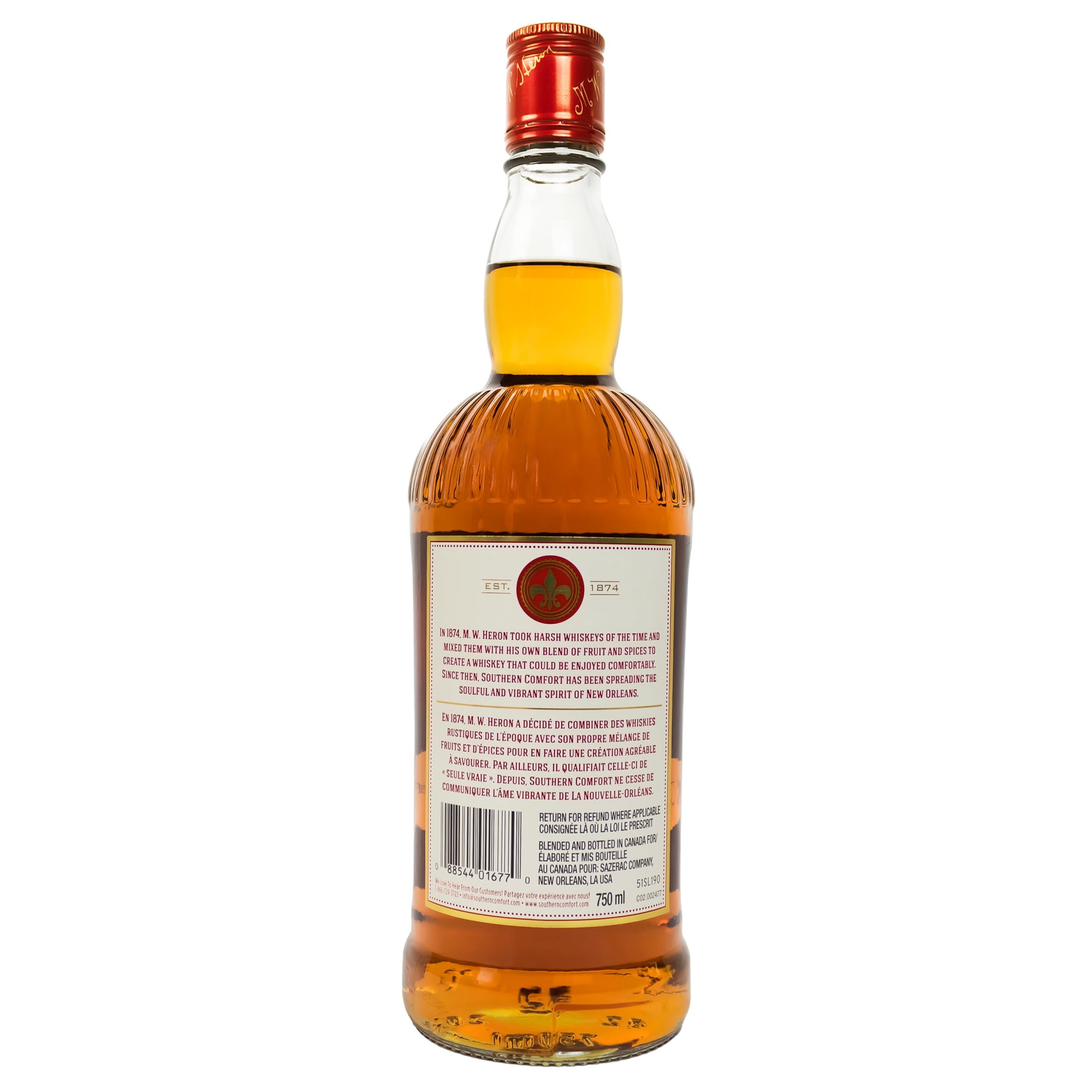 Southern Comfort Original Whiskey, 750ml Liquor, 35% Alcohol