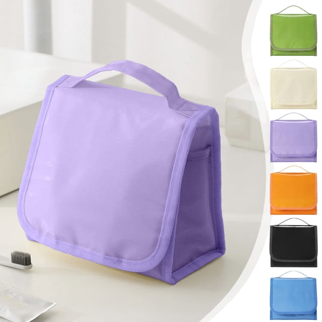Bolsa de Lavado Portátil de Gran Capacidad | Organizador de Maquillaje con Separación Seco/Húmedo | Almacenamiento Impermeable de Poliéster para Viajes y Negocios | Múltiples Compartimentos