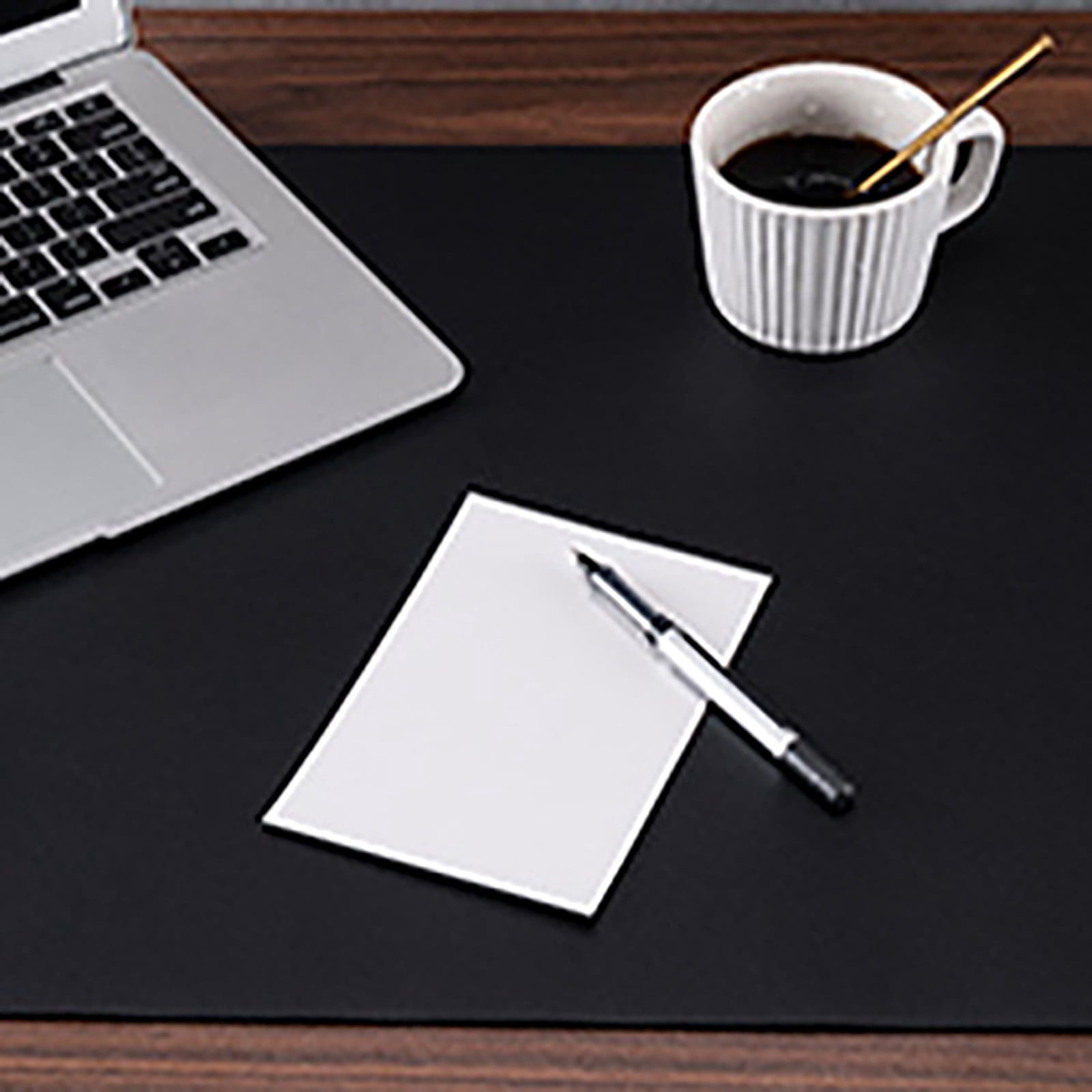 Crenovo Non-Slip Desk Mat - 47.2x18.9 Inch PU Leather Desk Pad, Waterproof (Dark Green & Blue) - View #11