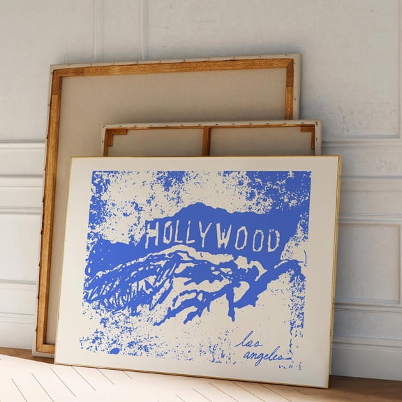 Vintage Hollywood Art Print: Retro Los Angeles Poster UNFRAMED PAPER POSTER, Home Decor, Vintage Gift, Living Room Dercor