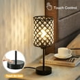thumbnail image 6 of NATYSWAN Crystal Table Lamp for Bedroom,Modern Dimmable Touch Lamp with Crystal Shade,Bedside Nightstand Small Lamp for Living Room Home Office (Bulb Included), 6 of 8
