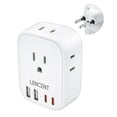 thumbnail image 1 of Adaptador de Viaje LENCENT Blanco con 4 Salidas CA y Puertos USB para Liechtenstein, Ruanda y más, 1 of 7