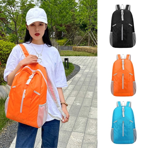 Xihbxyly Mochila Plegable, Diseño Ligero de Nailon, Correas Transpirables para Los Hombros, Bolsillos Multifuncionales, Ideal para Senderismo, Ciclismo y Deportes Al Aire Libre. Cómoda, Tamaño 32 X 1