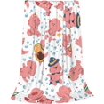 thumbnail image 2 of Yibo Funny Axolotl Blanket Flannel Soft and Comfortable Anti-static Bed Sofa Blanket, 2 of 9