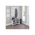thumbnail image 3 of Bush Furniture Salinas Portemanteau avec Banc de Rangement pour Chaussures en Blanc Pur et Gris Shiplap, 3 of 11