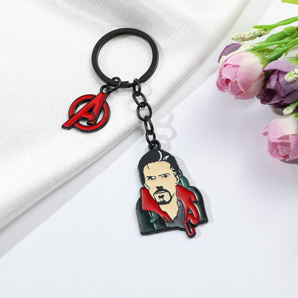 Llavero personalizado con colgante de metal creativo con el Capitán Marvel, Spider-Man, Hulk, Loki, accesorios de insignia