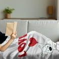 thumbnail image 3 of Love Soft Flannel Fleece Throw Blanket, Funny Dogs with Heart My Pet Best Friends Companions Ever House Animal Theme, Cozy Plush for Indoor and Outdoor Use, 50" x 60", Red White, by Ambesonne, 3 of 5
