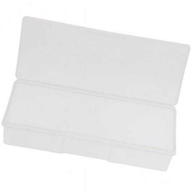 2xPlástico Transparente Con Tapa Contenedor De Colección De Caja De Almacenamiento 19.5x7.8x4cm SM SunniMix Estuche de almacenamiento transparente