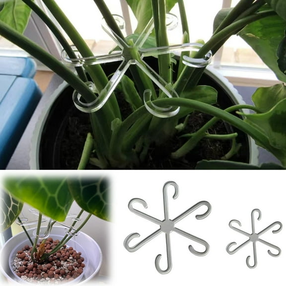 sunsanly 2 Pcs Plant Stem Supports Acrylic Climbing Plant Stem Holders Reusable Plant Stem Vine Support for Indoor Outdoor Plants