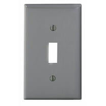 Leviton 80701-GY Gray Nylon Single Gang Toggle Light Switch Wall Plate