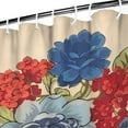 thumbnail image 3 of Pioneer Colorful Floral Shower Curtain for Bathroom Home Decor Bathtubs Waterproof Fabric Curtain with 12 Hooks 72x72in, 3 of 6