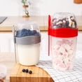 thumbnail image 4 of Ludlz Portable Breakfast Oatmeal Cereal Nut Yogurt Salad Cup with Fork Spoon Double Layer Large Capacity Soy Milk Cup Household Supplies, 4 of 8
