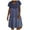 Dark Blue summer dress for women, variant on Wycnly Summer Dresses for Women Beach Vacation Loose Swing Tunic Midi Sun Dresses Short Sleeve V-Neck Plaid Print Knee-Length 2024 Casual Dress Green l Under $5