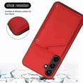 thumbnail image 4 of Dteck Wallet Case for Samsung Galaxy S24 Ultra,Slim Lightweight PU Leather Flip Folio Purse Stand Phone Cover with Card Holder Slots Magnetic Closure Soft Silicone Bumper Case,Red, 4 of 6