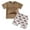 C-Coffee, variant on Gibobby Boys' 2-Piece Beach Outfit – Quick-Dry Short Sleeve T-Shirt and Cotton Shorts Set for Toddler Kids, Sun Protection Playwear(White,0-6 Months)