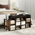 thumbnail image 4 of Gymax Shoe Storage Bench w/Umbrella StandPadded Seat Adjustable & Removable Shelves, 4 of 9