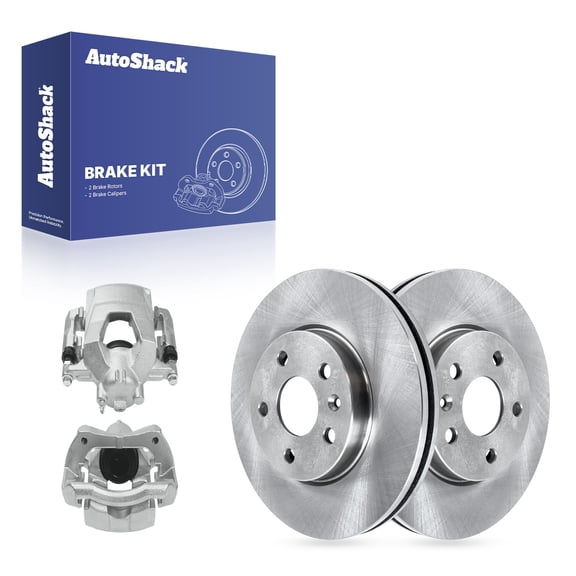 AutoShack Front Vented Brake Rotors   Calipers 4-PC Brake Kit Replacement for 2011-2015 Chevrolet Cruze 2012-2017 Chevrolet Sonic 10.87" (276 mm)