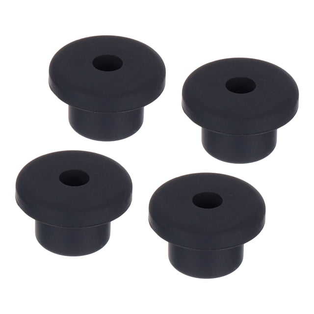 Ojales de goma Unique Bargains 4uds 23x6mm Negra