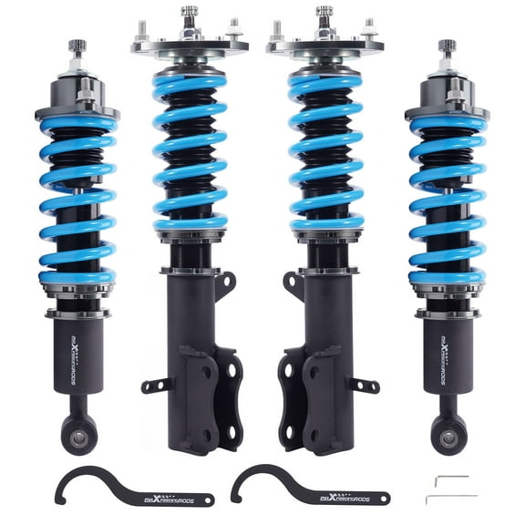 maXpeedingrods Coilover for Jeep Compass MK 2008-2017, for Dodge Caliber 2007-2012, 24 Levels Damper Adjustable Coilovers Suspension Kit Strut, Height Adjustable T6 Upgraded Lowering Kits Blue
