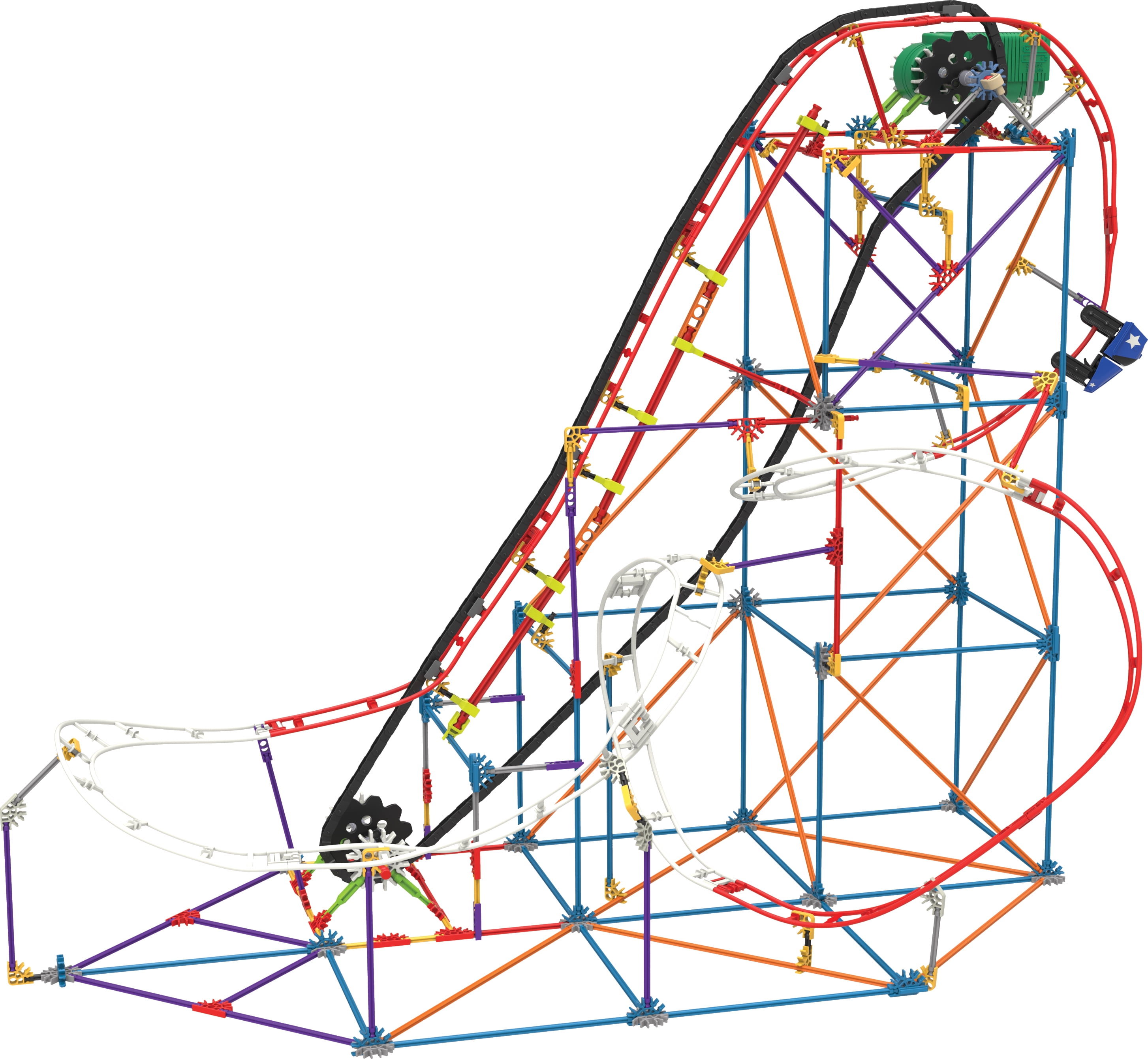 K'NEX All-american Roller Coaster Building Set 561pc Age 9 for sale online 