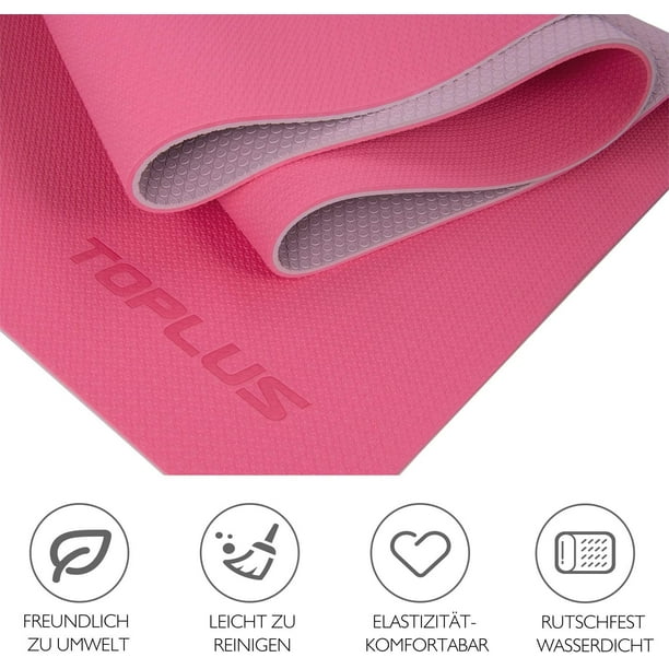 Exercise Mat, Yoga Mat For Fitness Pilates & Gymnastics With