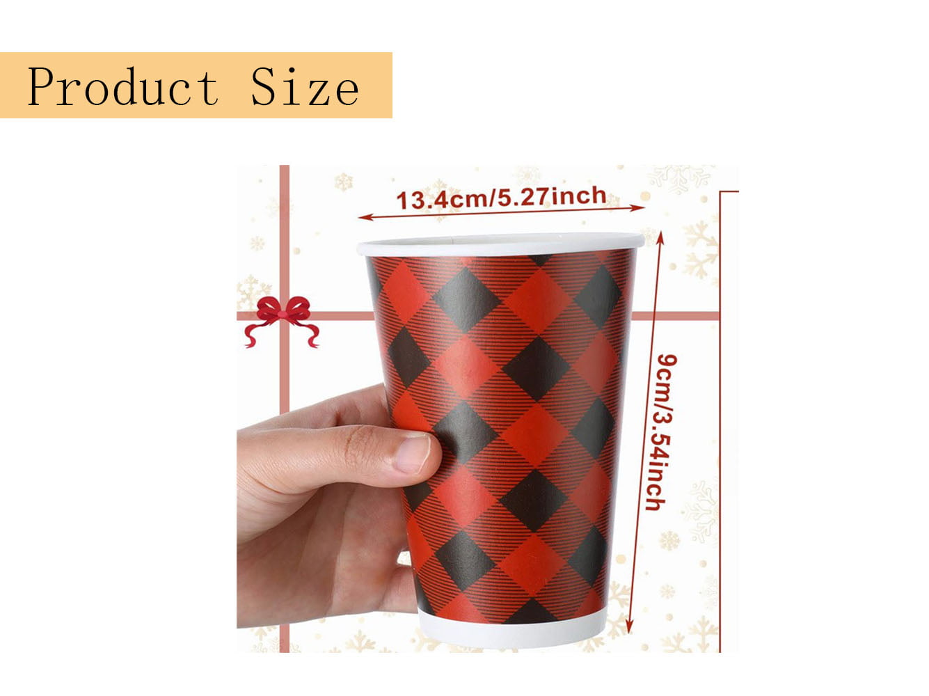 900 Pcs Christmas Holiday Paper Cups 3 Oz Disposable Cups Drinking Coffee  Cups