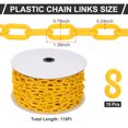 thumbnail image 2 of Uxcell Yellow Plastic Chain, 115 ft 6mm Safety Barrier Chain for Crowd Control, 2 of 7