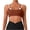 Brown, variant on Women's Color-Blocked Padded Sports Bra High-strength Shock-absorbing Elastic Support for Gym Yoga Running Workout Athletic Casual Active Wear Purple S