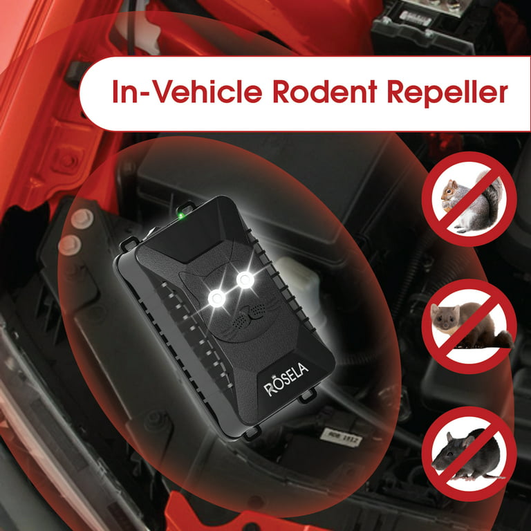 Under Hood Animal Repeller 2 Pack - Rodent Repellent - Ultrasonic Mouse  Repellent for Car Engine - Pest Control - Rat Repellent - Mice Deterrent  Defense Vehicle - Keep Animal from Chewing Car Wiring 